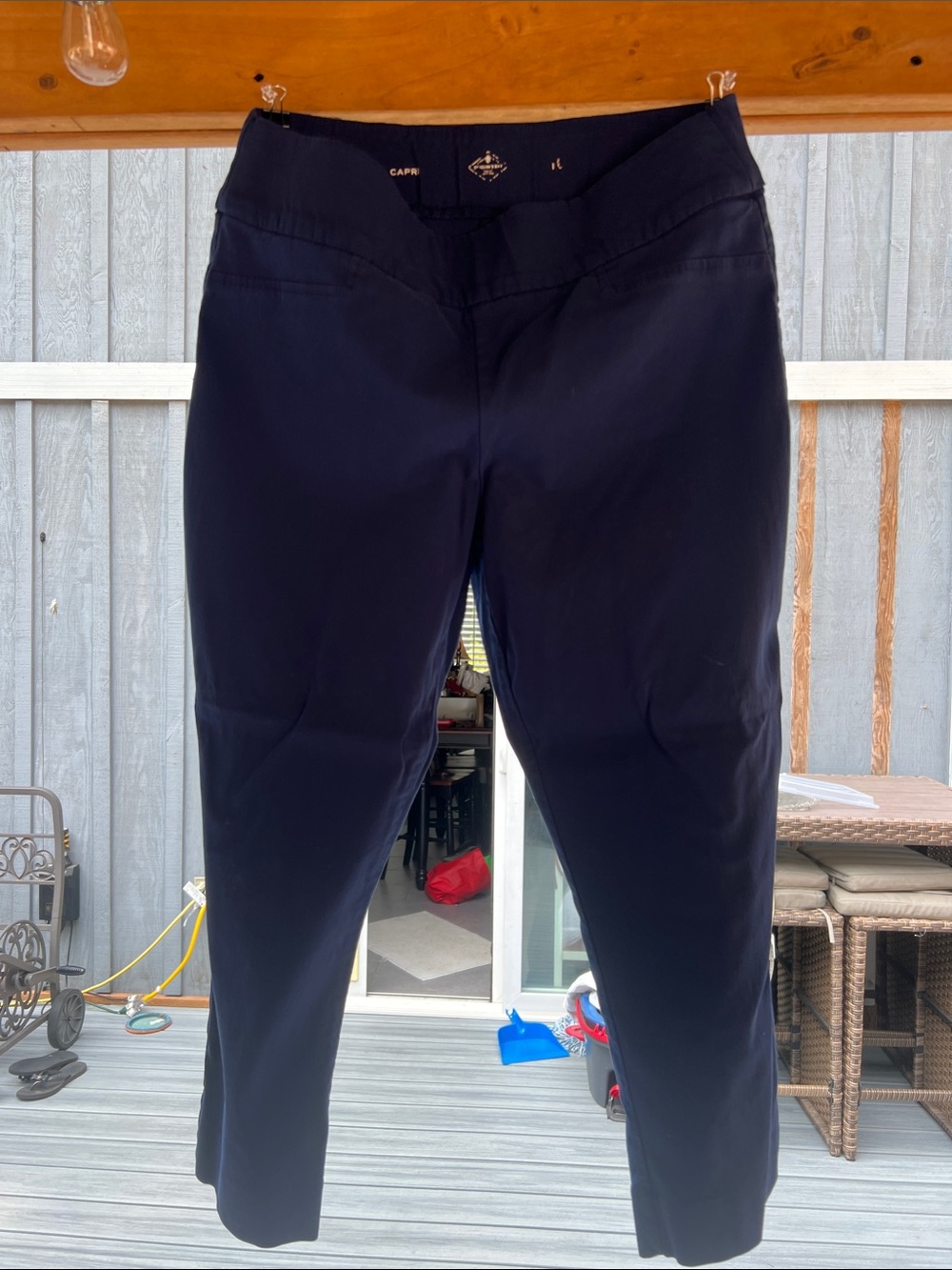 Stretch Crop Pants - Navy